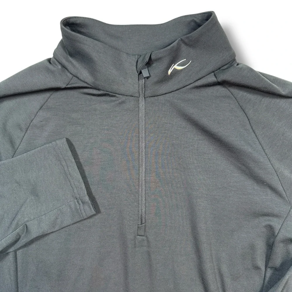 Kjus Trace Stretch Jersey Midlayer Half-Zip Mens 56 - 2XL Black - Picture 1 of 9